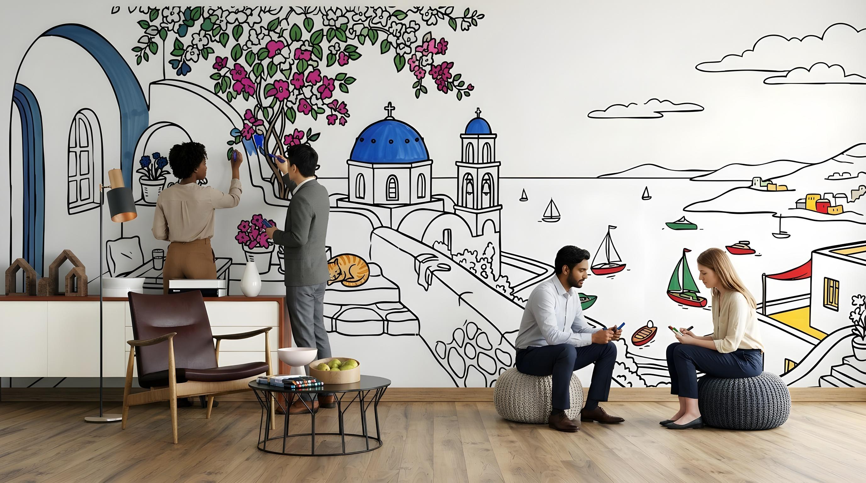 Un mur qui invite à voyager