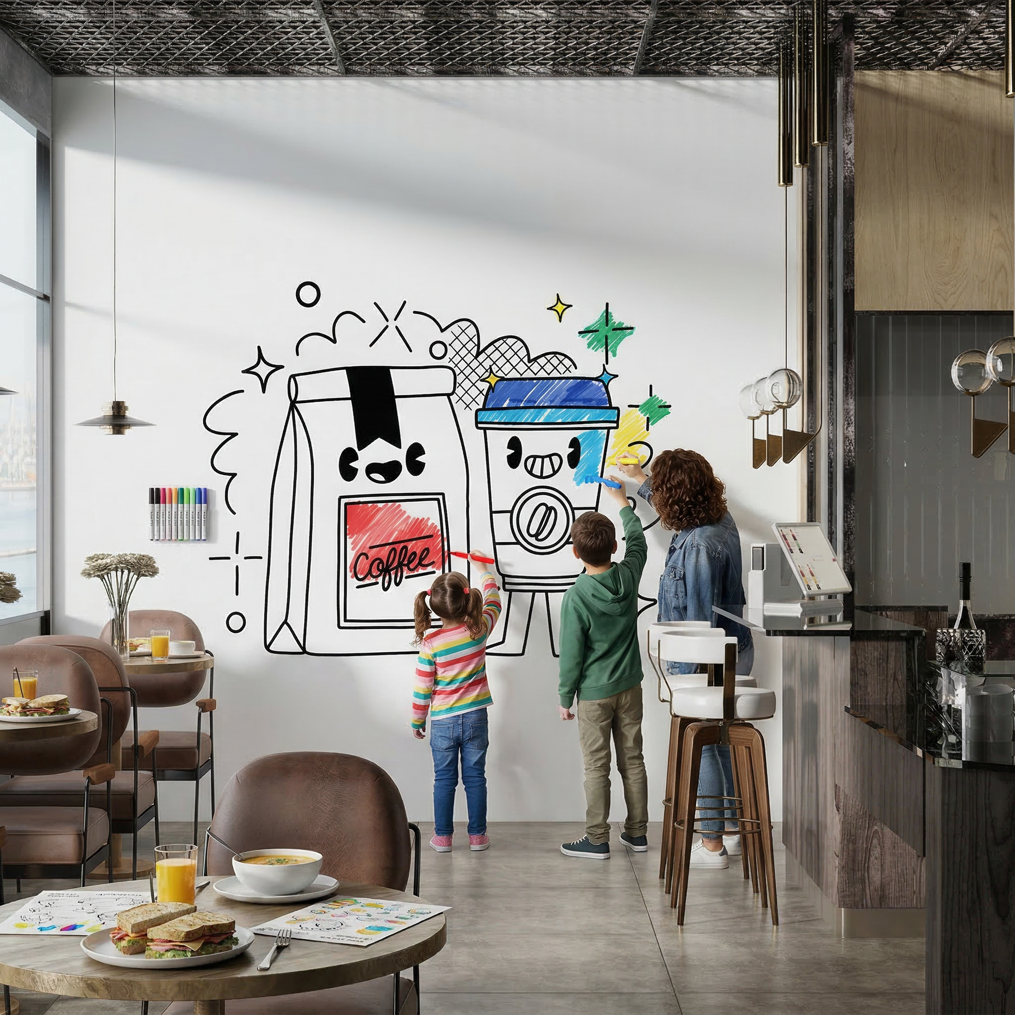 Une fresque qui crée l'ambiance