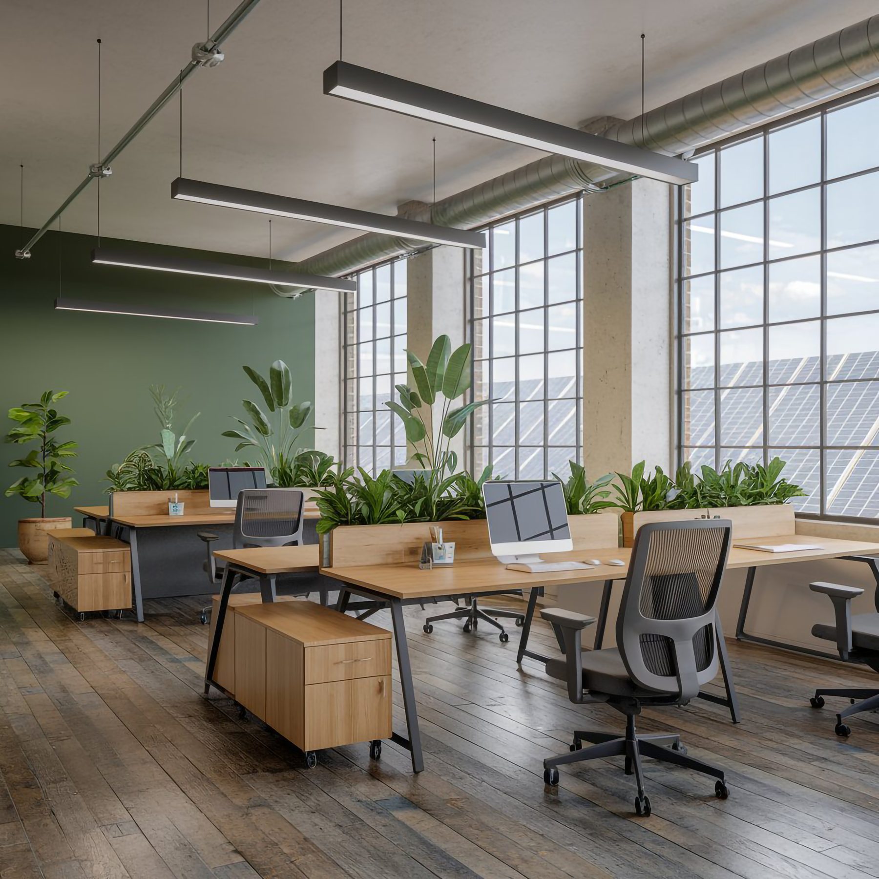 Bureau éco-responsable décoration murale RSE