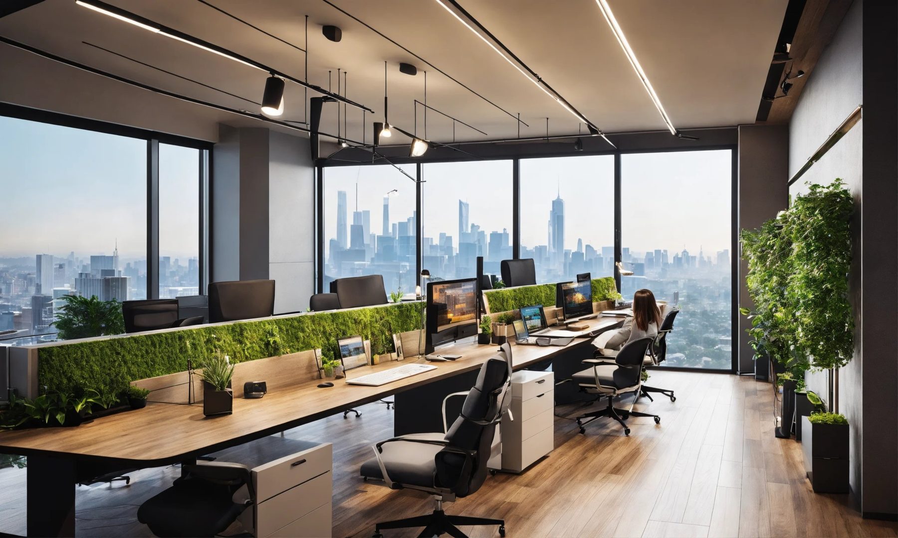 Environnement de travail apaisant - bureau décoré bien-être