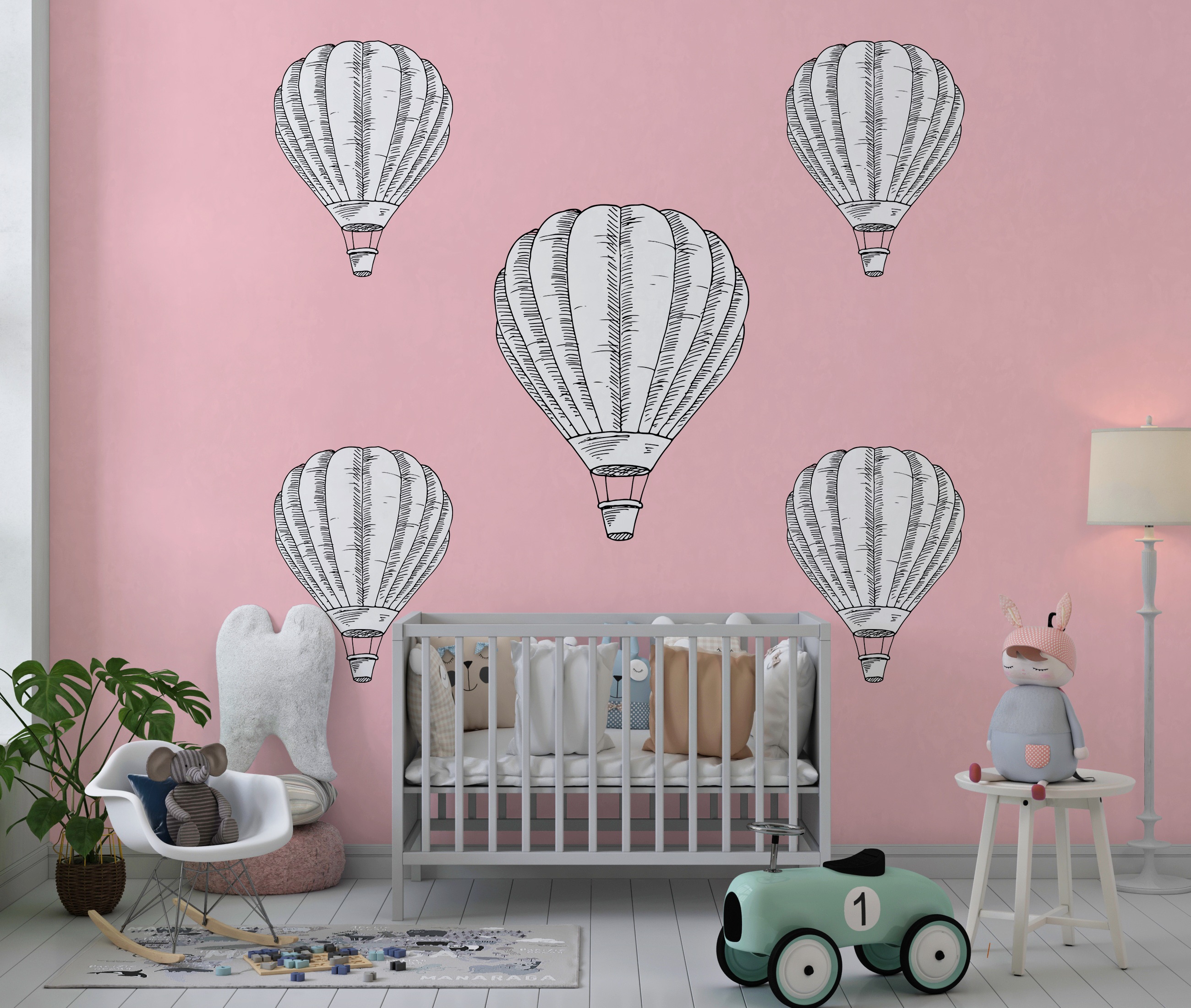Composition stickers cadeau de naissance original