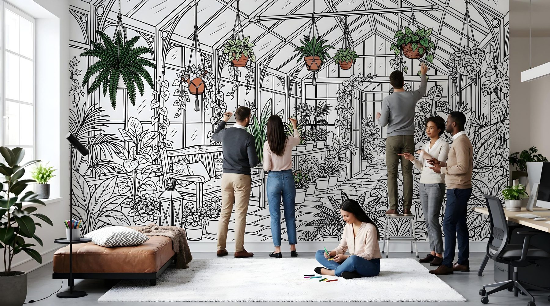 Atelier fresque murale collaborative pour la semaine QVCT