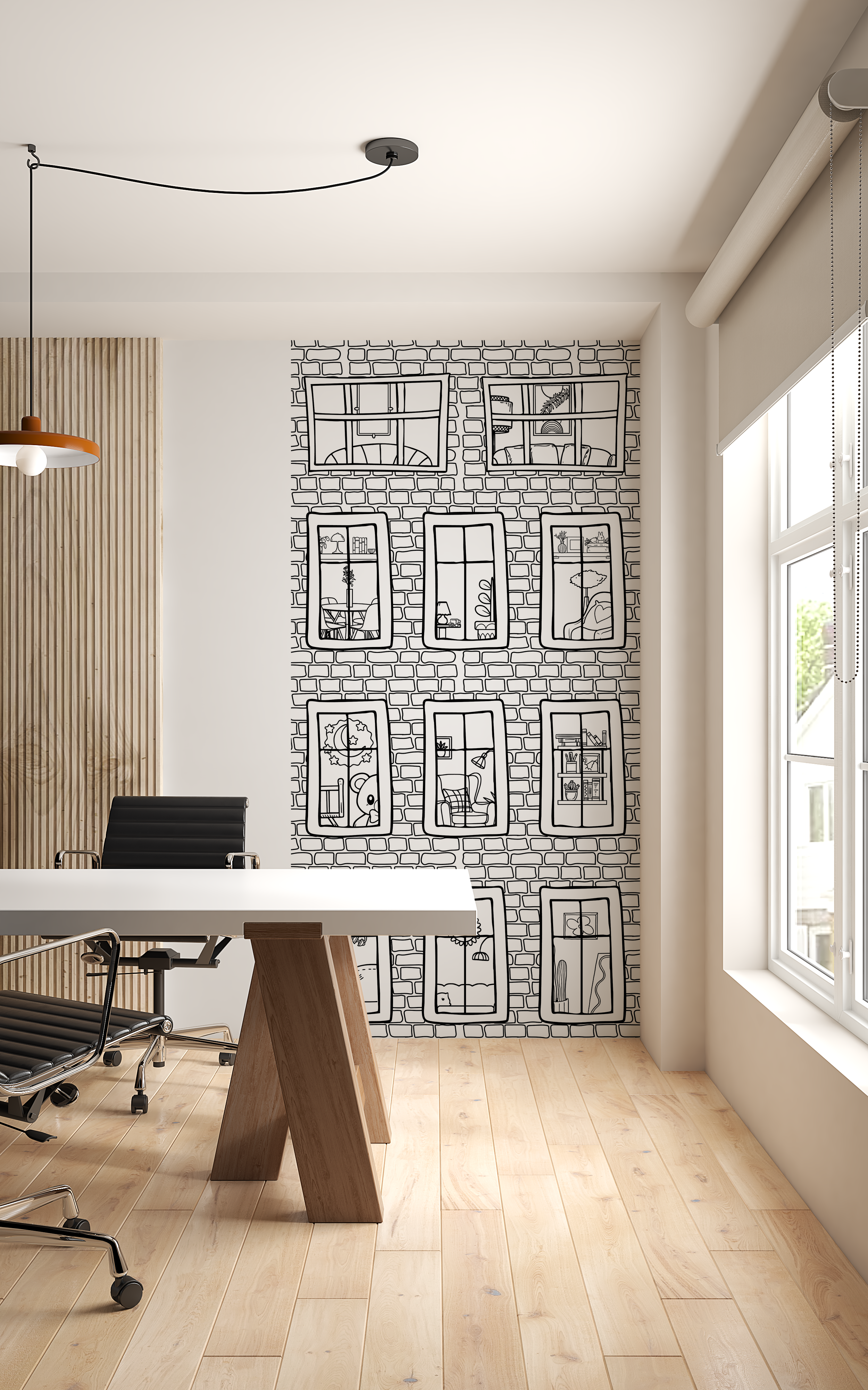 Sticker mural repositionnable à colorier en fresque